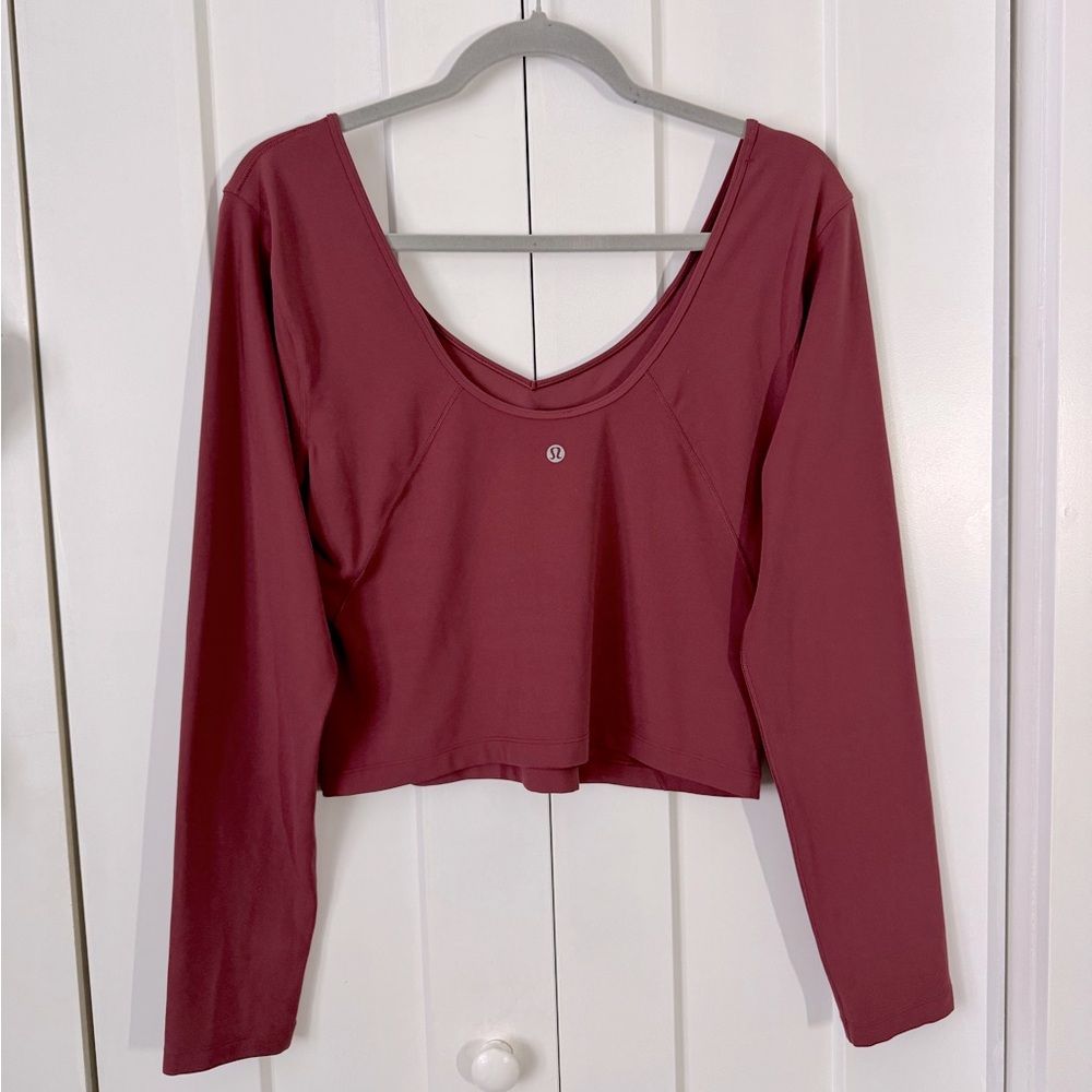 Lululemon Align Long Sleeve Shirt, Size 10 Red Merlot - Picture 5 of 6